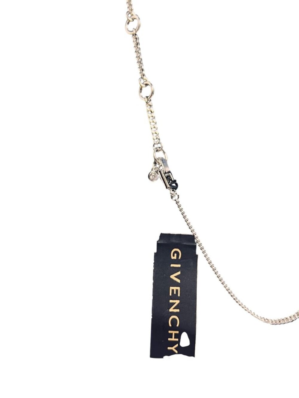 Givenchy Silver Tone With Blue And Clear Crystals Statement Necklace (6297) - Picture 5 of 7